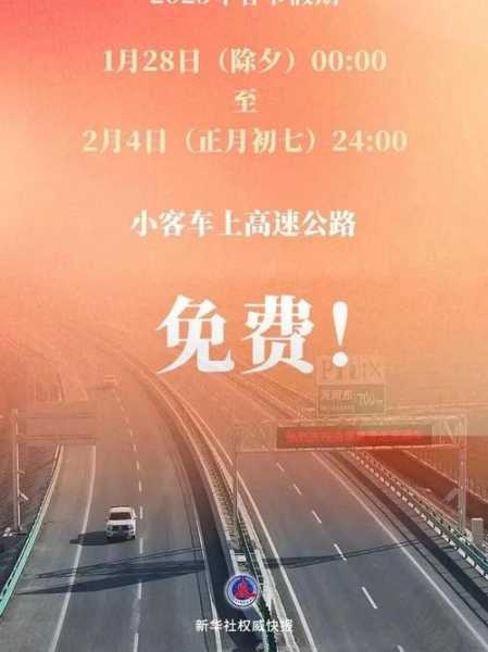2021年春节高速免费时间表(高速公路春节免费时间表)