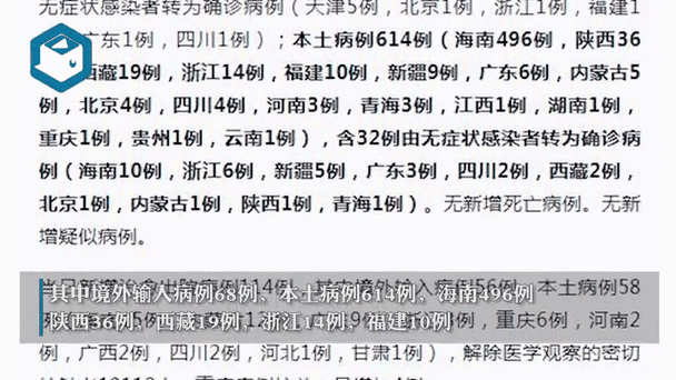 31省区市新增本土确诊1例(31省市新增本土病例最新消息)